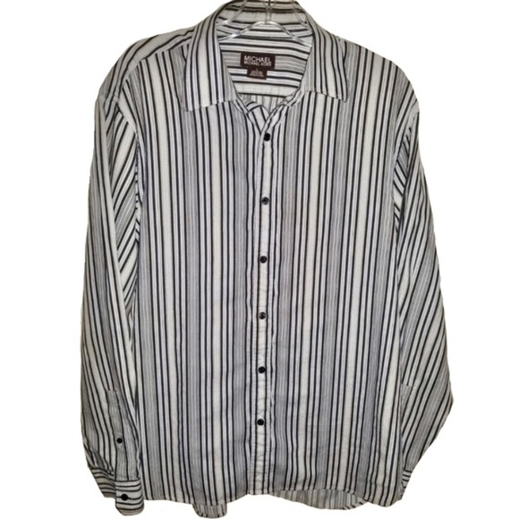 MICHAEL Michael Kors Other - MICHAEL KORS Stripped Button Dress Shirt Large